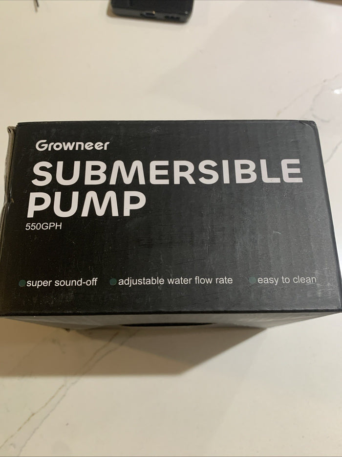 GROWNEER 550GPH Submersible Pump 30W Ultra Quiet - Black - Open Box0