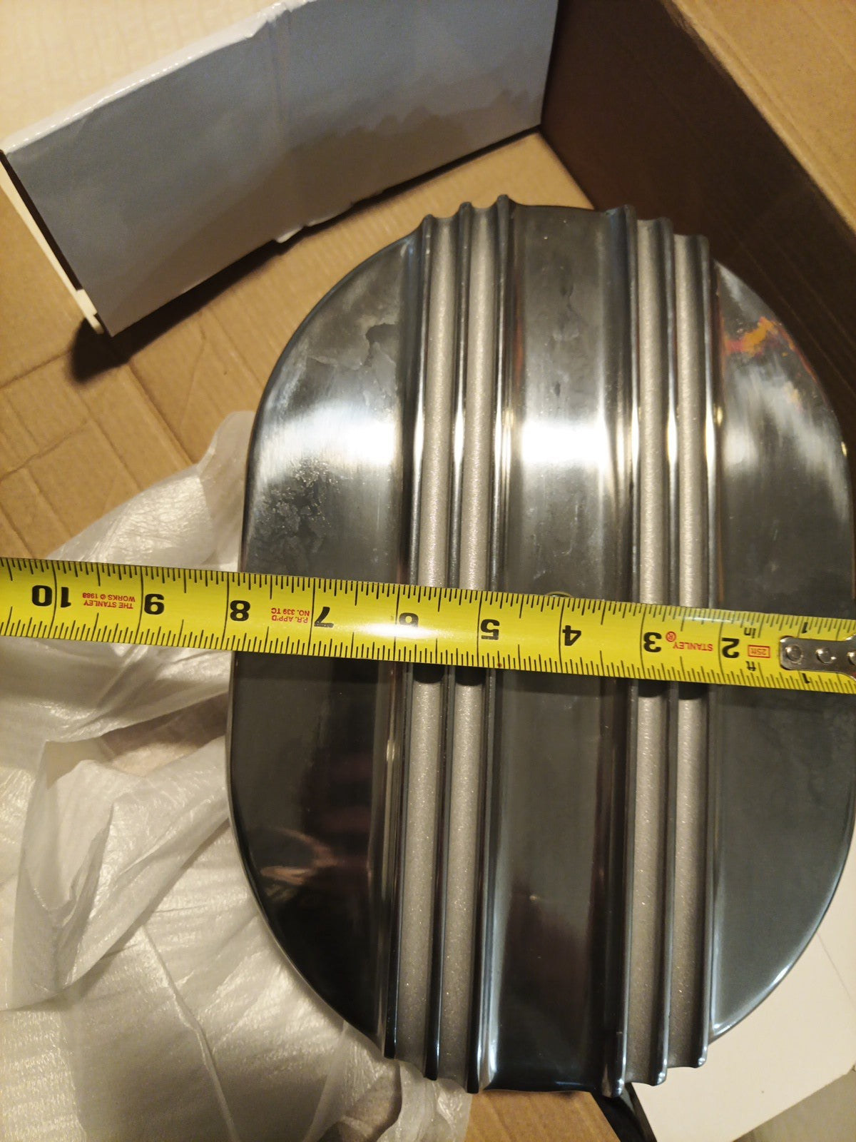 Air Cleaner 12 Inch Oval Half Finned Aluminium + Element Suit 4 Barrel Hot Rod11