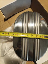 Air Cleaner 12 Inch Oval Half Finned Aluminium + Element Suit 4 Barrel Hot Rod11