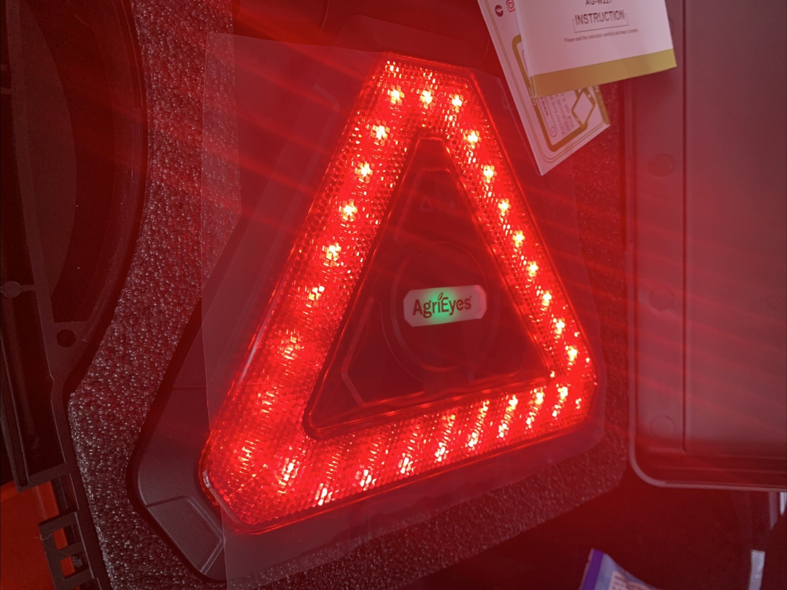 Agrieyes USB-C Rechargeable Emergency Triangle Lights, Portable Flashing LED ...9