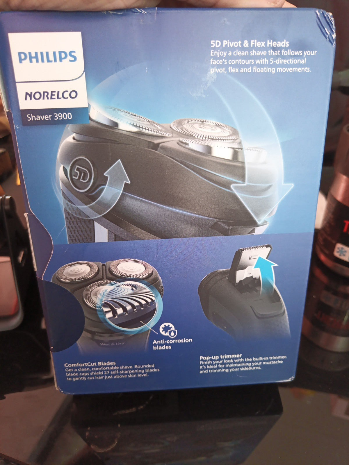 Shaver 3900 Rechargeable Wet & Dry Electric Shaver with Pop-up Trimmer Chargi...4