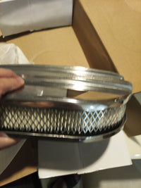 Air Cleaner 12 Inch Oval Half Finned Aluminium + Element Suit 4 Barrel Hot Rod6