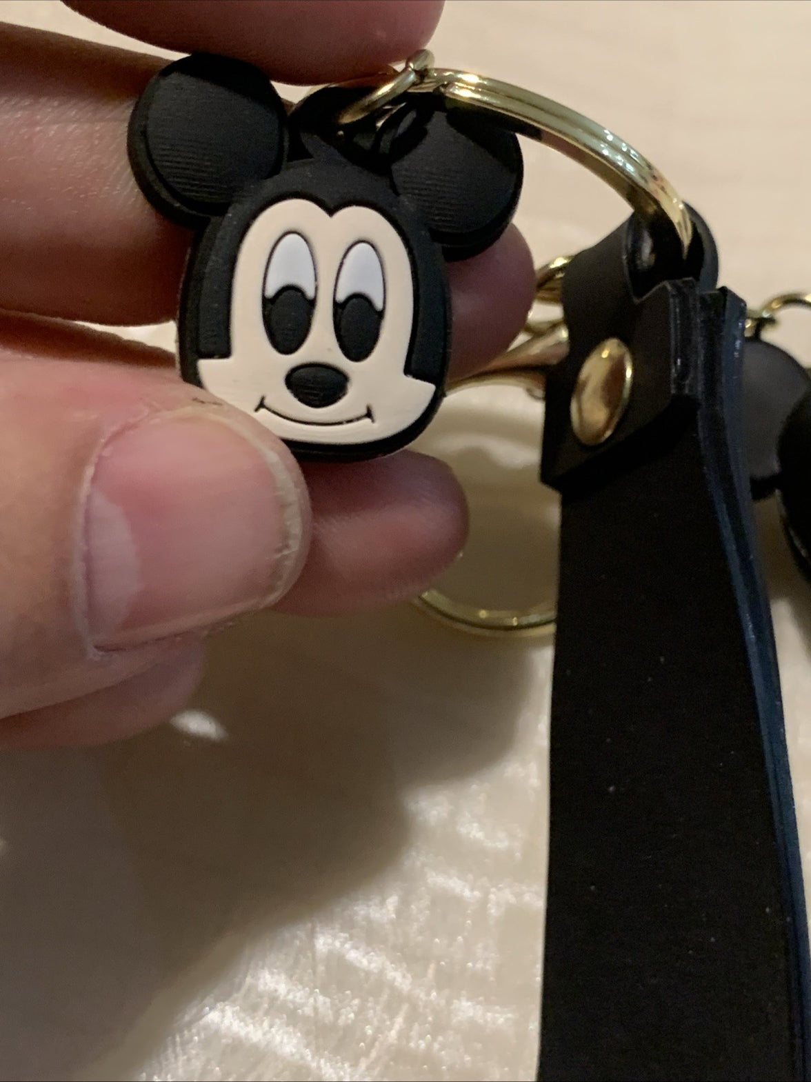 Pair Of Disney Mickey & Minnie Mouse Dale Bowser 3D Pendant Keychains Key Rings7