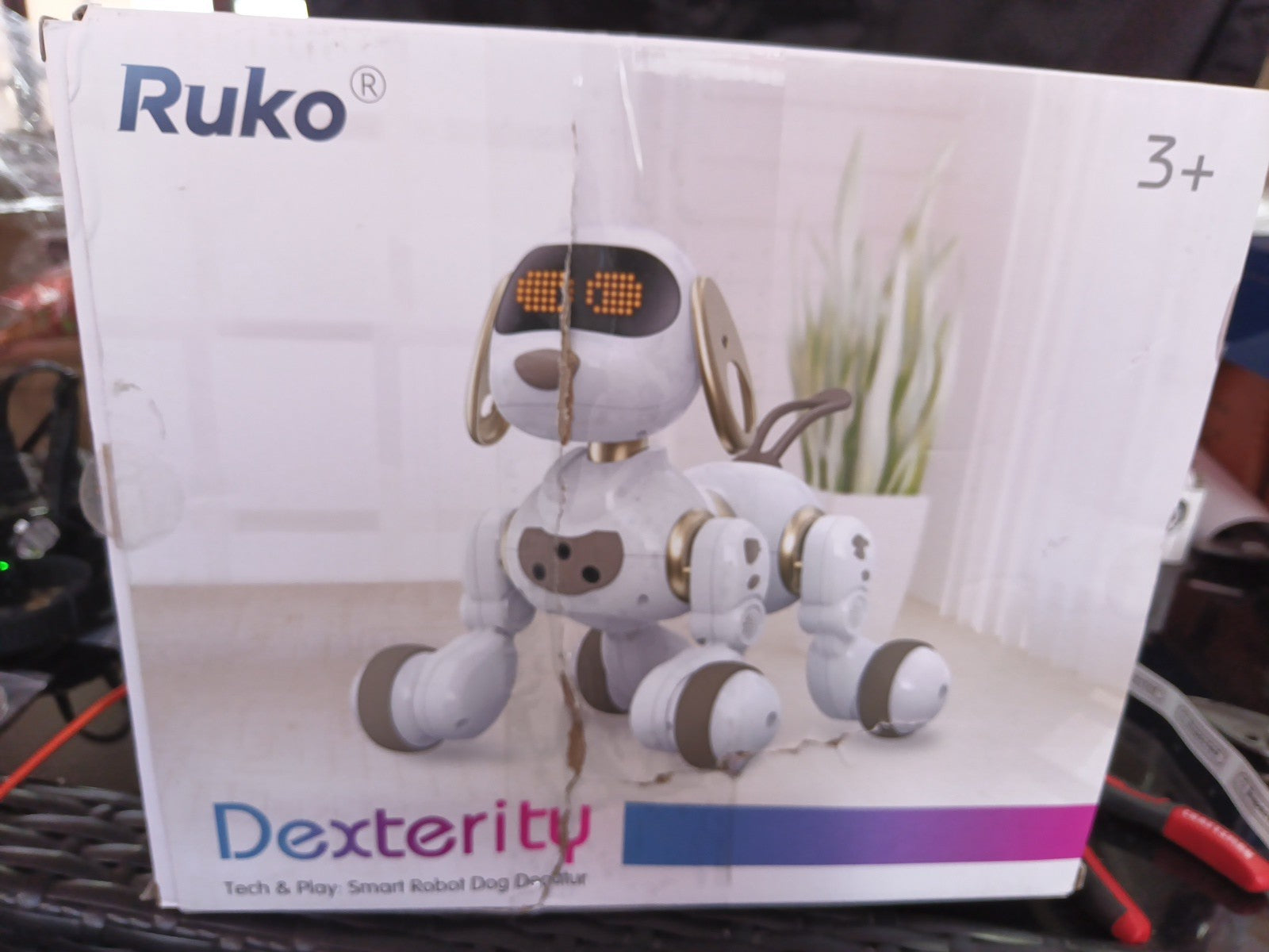 Ruko 18011 Smart Robot Dog, Interactive Puppy with 30 LED Expressions,2