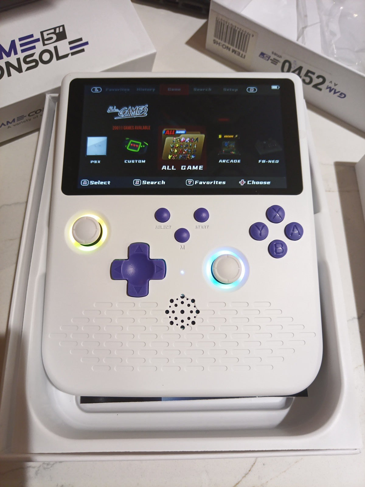 H5 5.0" HD IPS Screen Open Source Linux System Retro Handheld Video Game Console0