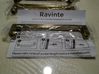 Ravinte 10 Pack Solid 5 Inch Center to Center Slim Square Bar Drawer Handles New1