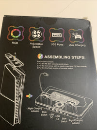 RGB Mutifunction Charging Station w/ Cooling Fan, for PS5 & Slim4