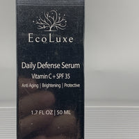 EcoLuxe Daily Defense Serum 1.7oz, Vitamin C, Anti Aging, Brightening, Protect1