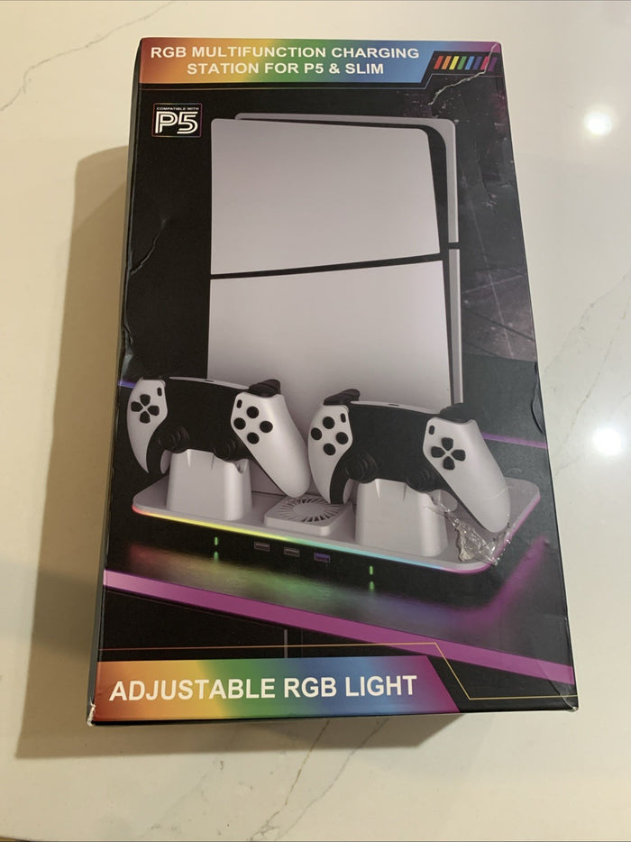 RGB Mutifunction Charging Station w/ Cooling Fan, for PS5 & Slim0