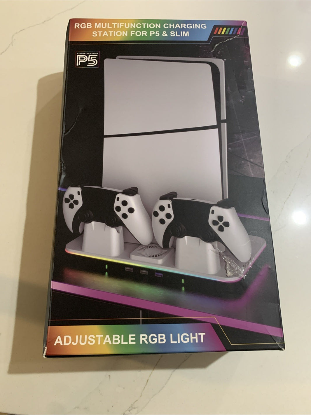 RGB Mutifunction Charging Station w/ Cooling Fan, for PS5 & Slim0
