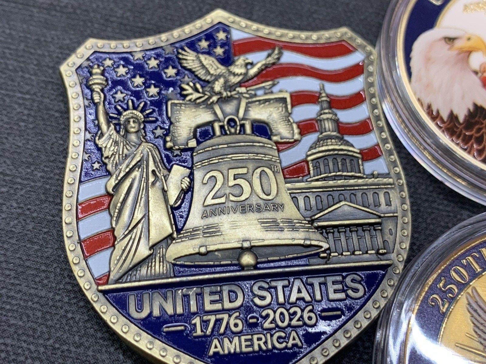 Set Of 7 Different America 250th Anniversary Commemorative Challenge Coin $ave!!2