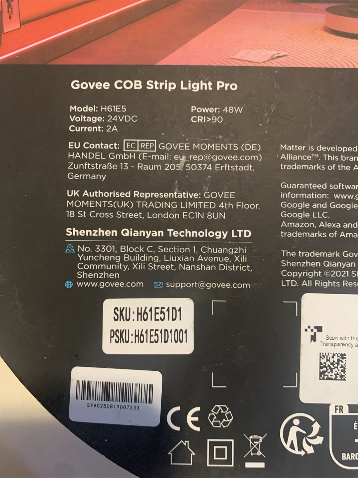 Govee Cob Strip Light Pro 3m/9.8ft4