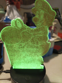 Mario 3D LED Lamp Night Light Seven Color USB or Battery 2
