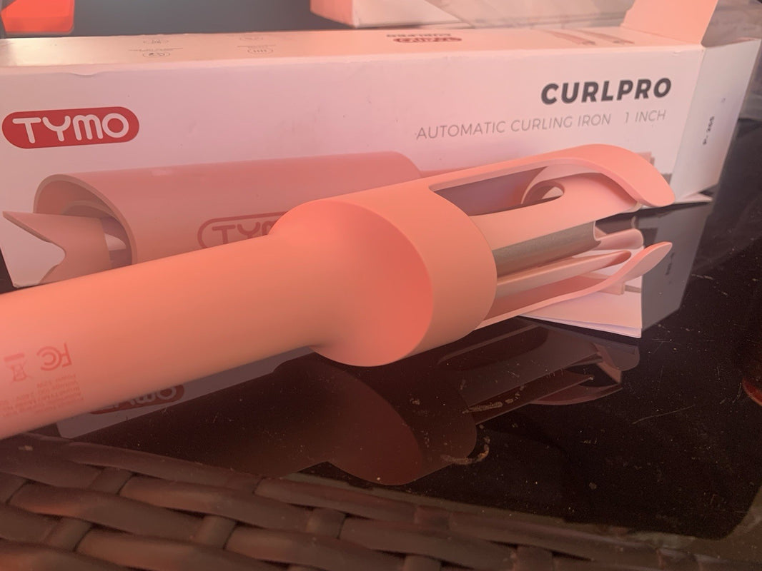 TYMO Curl Pro Automatic Rotating Curling Iron 1" Curling Wand  - Open Box Tested1
