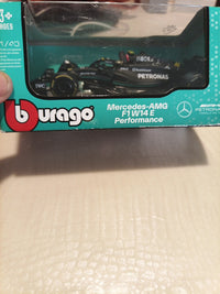 New Bburago 2023 Mercedes AMG F1 W14 E Performance George Russell #44 1:43 Scale0