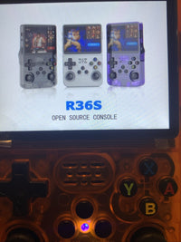 R36S Handheld Game Console 640x480 Quad-Core ARM 1GB RAM Purple 64 Gb TF Card10