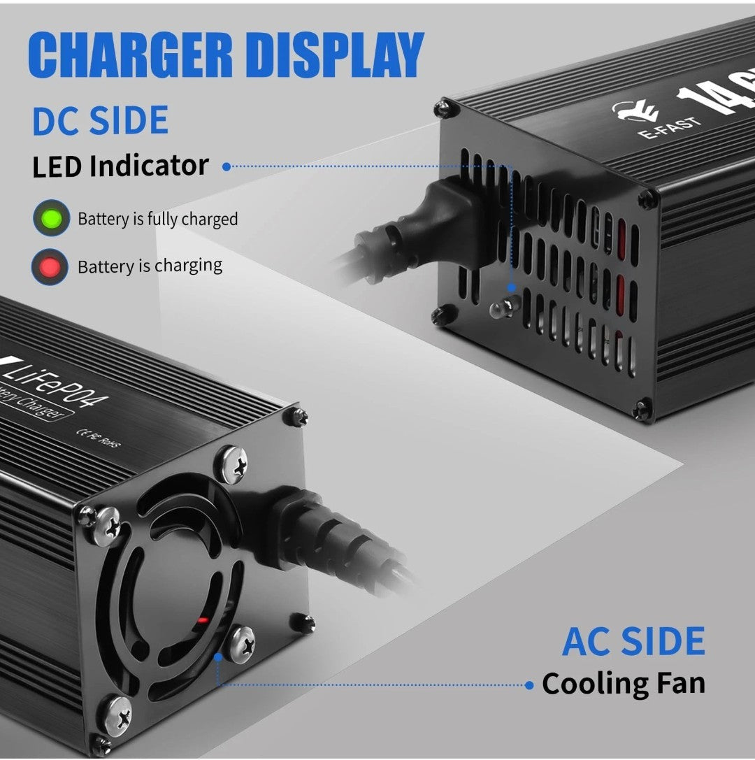 14.6V 20A LiFePO4 Lithium Smart Battery Charger with Anderson Connector5