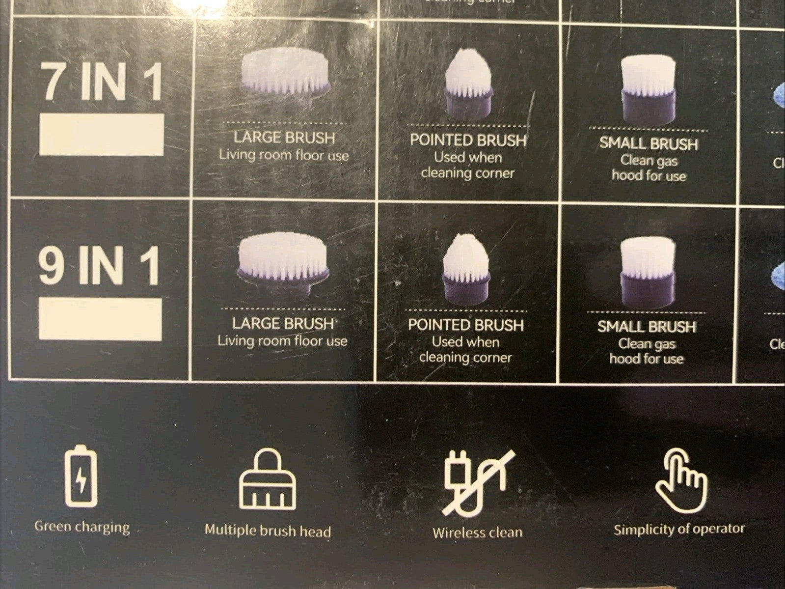 9 In 1 Electric Cleaning Spin Scrubber JY-701230W Brush W/ LCD Digital Display9