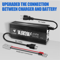 14.6V 20A LiFePO4 Lithium Smart Battery Charger with Anderson Connector4