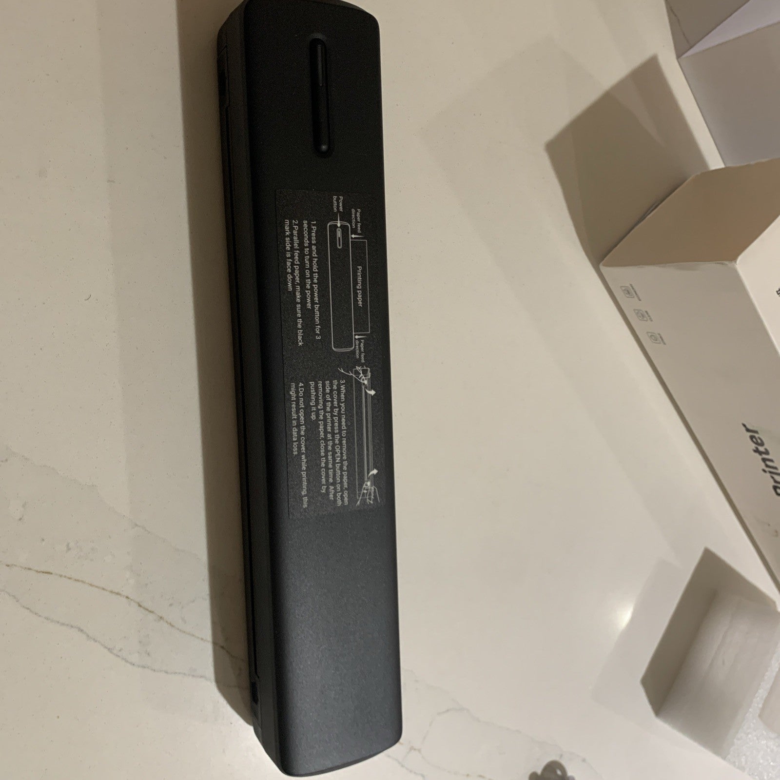 Portable Printer Wireless for Travel, A4 US Letter Thermal Printer Black 203dpi0