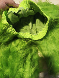 Adult Grinch Costume Mask And Outfit 6 Piece. MASK Might Scare The Kids.  US XL14