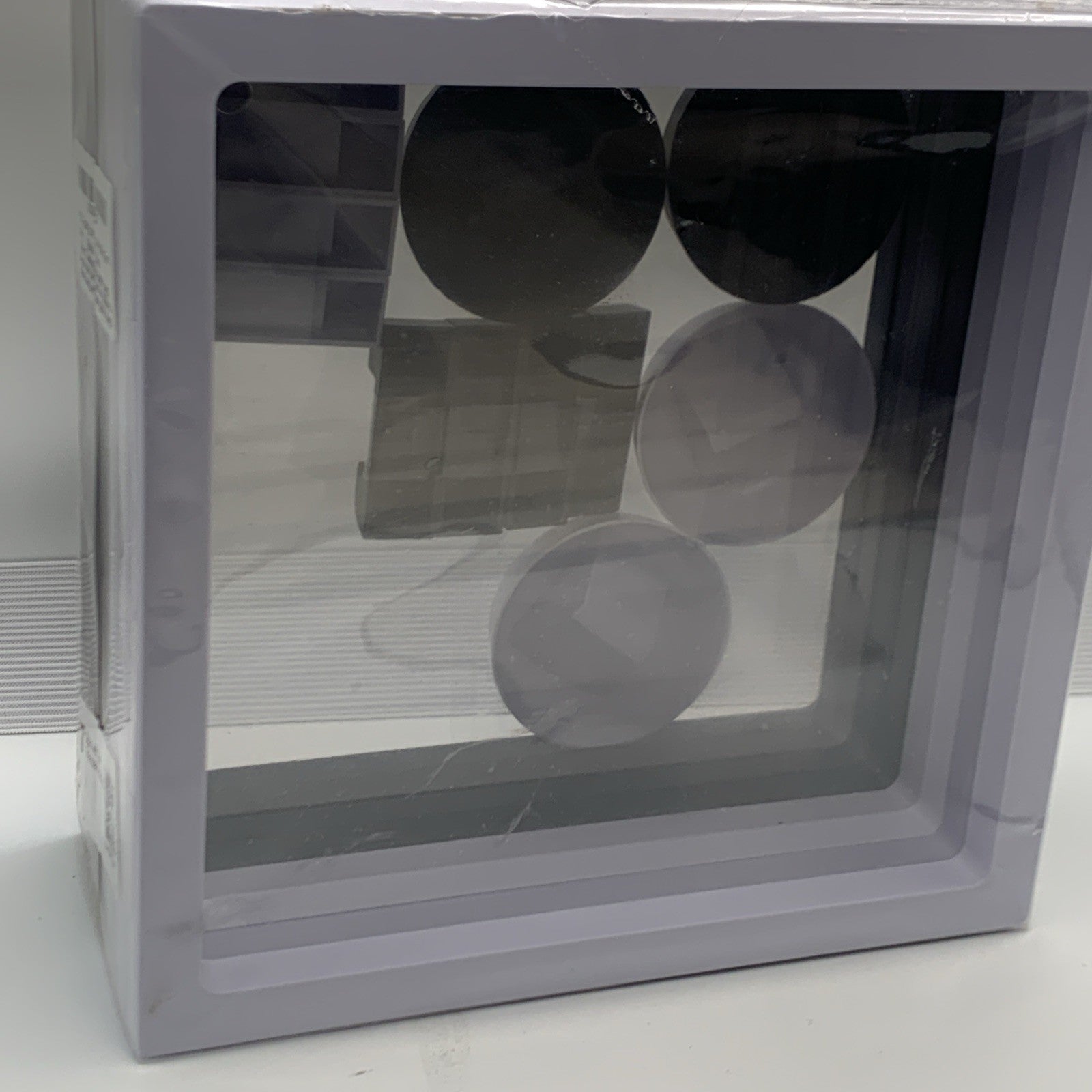 4PCS 3D Floating Frame Display Holder Stands, 7X7In Coins Display Case Large Por6