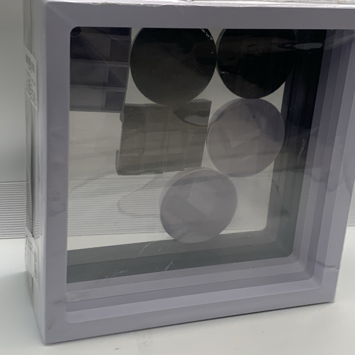 4PCS 3D Floating Frame Display Holder Stands, 7X7In Coins Display Case Large Por6