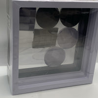 4PCS 3D Floating Frame Display Holder Stands, 7X7In Coins Display Case Large Por6