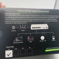 BrosTrend 5-Port 2.5G Muti-Gigabit Ethernet Switch Model No: S2 Plug&Play Silent4