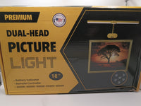 Dual-head Picture Light- 18 Inch  remote Control- Black In Color0