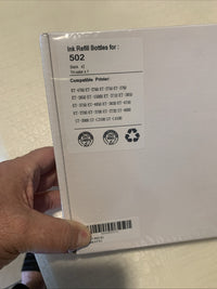 502 Ink Refill Bottles 2 Black + 1 Tri-Color – New Sealed Box0