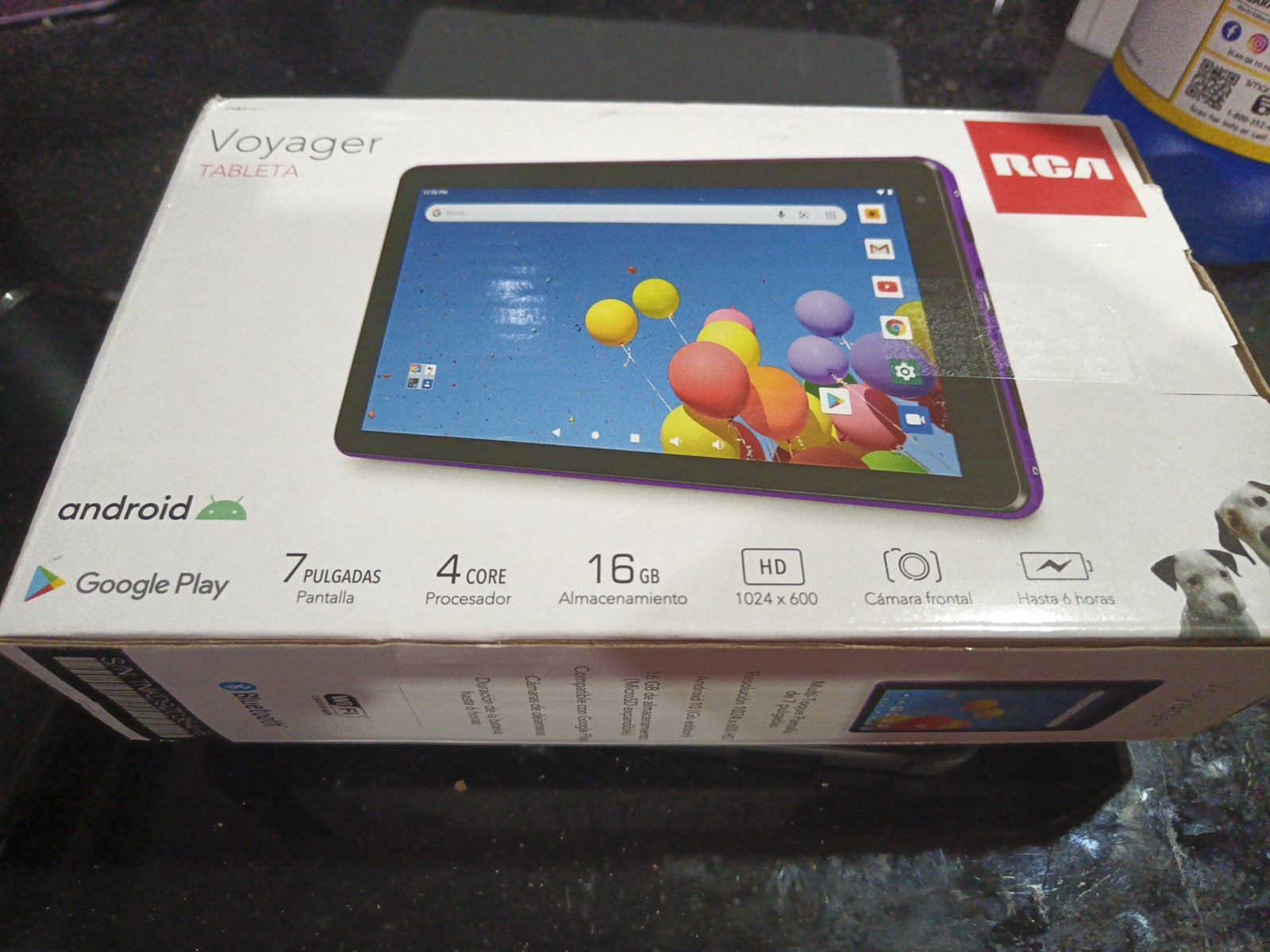 RCA Voyager 7" Black Tablet 16GB 4 Core Android 6.0 RCT6873W42 Front Camera3