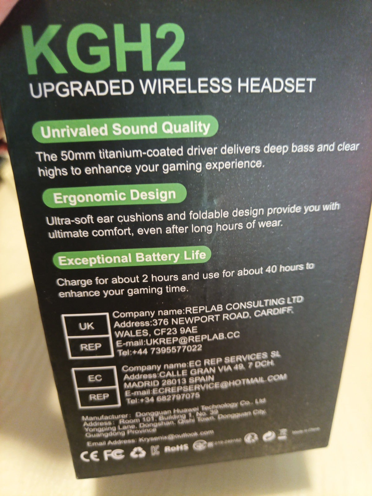 KRYSENIX KGH2 wireless gaming headset3