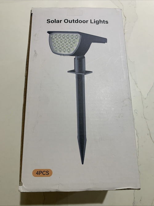 Solar Lights Outdoor Waterproof IP65, 76 LED 3 Lighting 4 Pack, Cool White