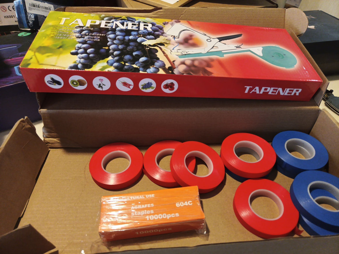 Plant Tying Machine, Lightweight Gun 20 Rolls Tape 1000 Staples Vine Garden Farm0