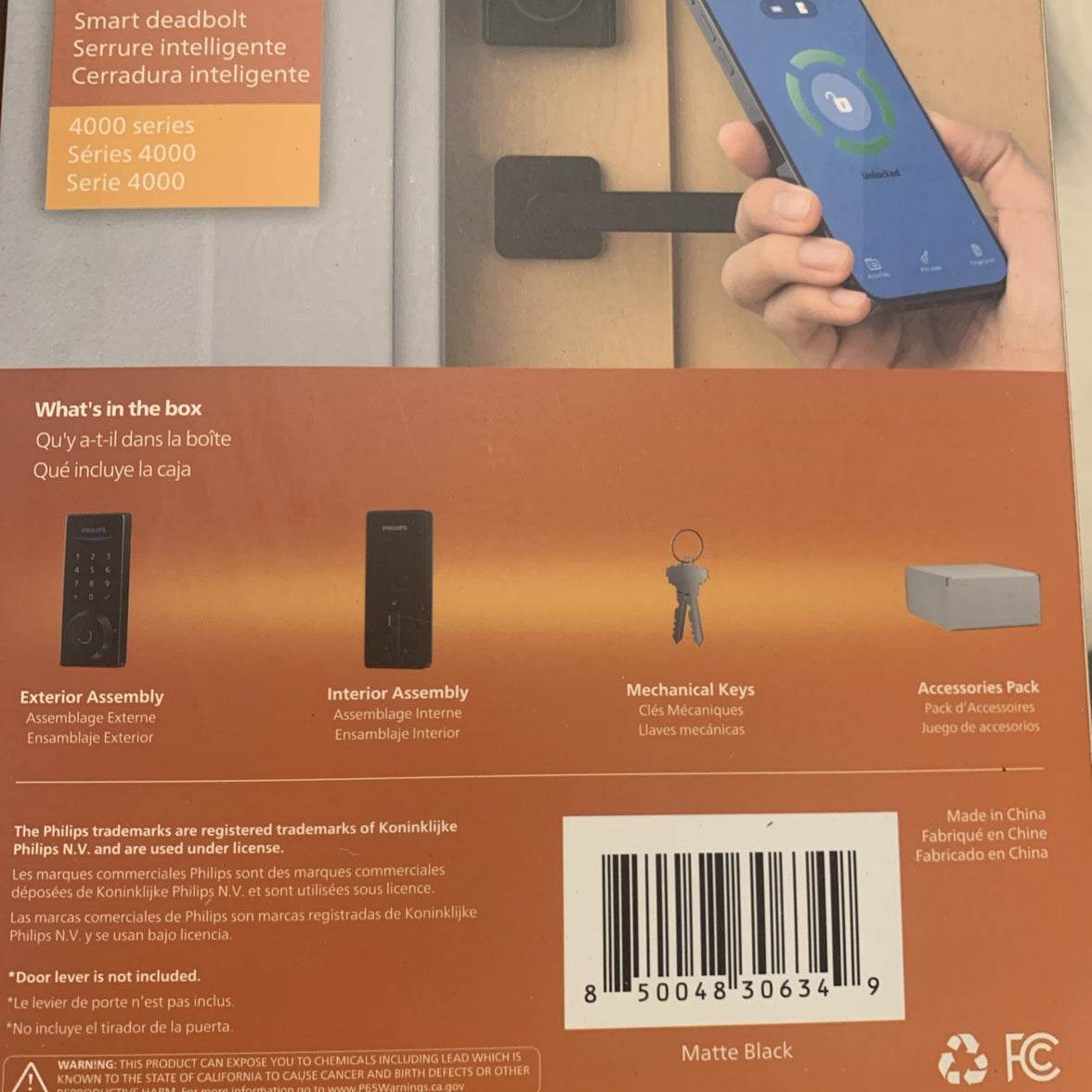 Philips WiFi Keypad Door Lock with Handle, Built-in WiFi, APP, Voice, Fingerprin13