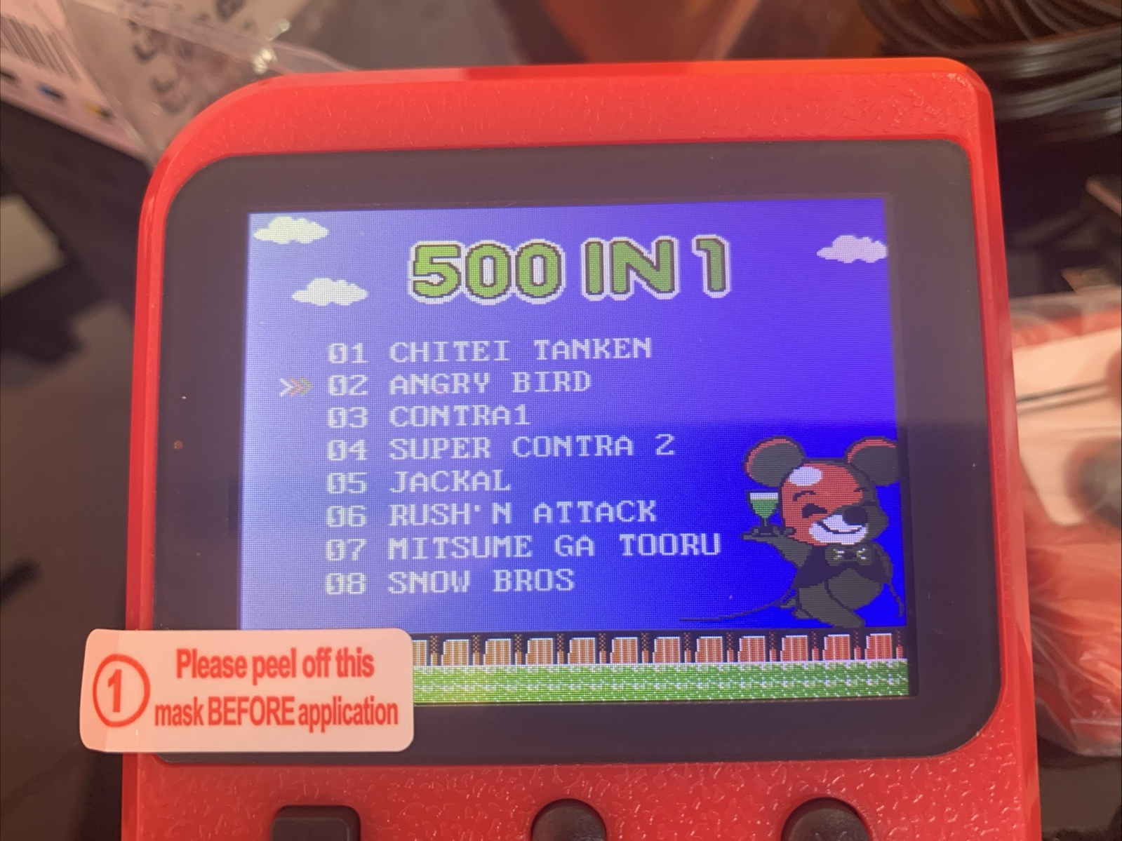 Game Box PLUS 500 In Handheld Game With Controller RED IN COLOR, Has 500 Games1