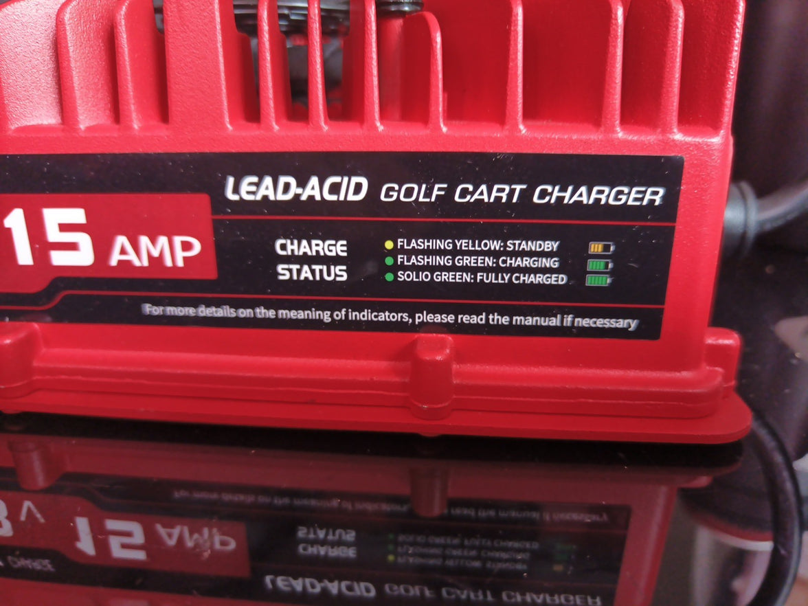EPOWREY 48 Volt 15 AMP Golf Cart Battery Charger Golf Cart 3-Pin Round Plug10