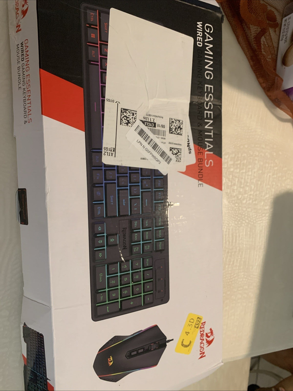 Red Dragon S107rgb Wired  Gaming Keyboard and Mouse Combo RGB Backlit LED0