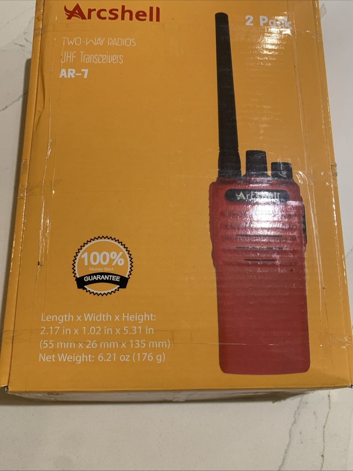 Arcshell AR-5 Black Li-ion Battery UHF Transceivers Two Way Radios 2 Pack0