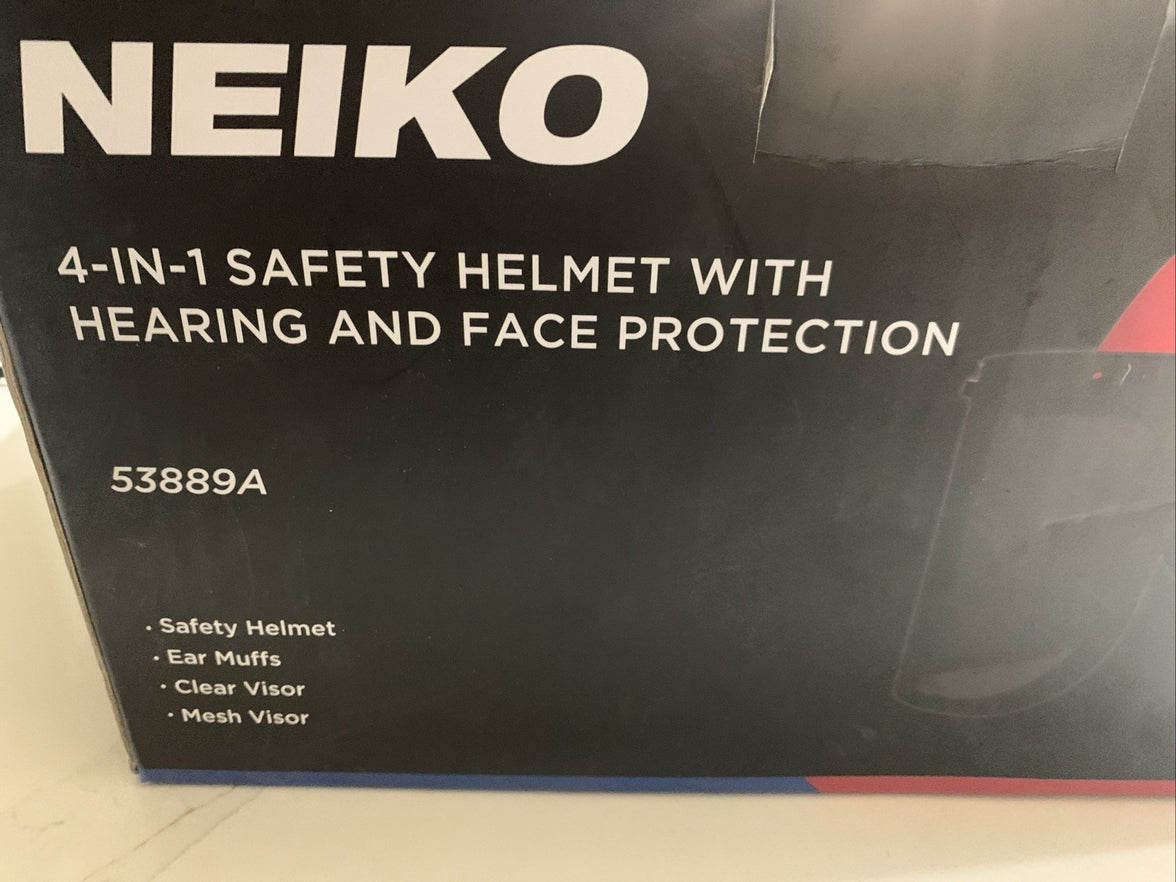 New Neiko 4-IN-1 Safety Helmet with Hearing and Face Protection in Origin Box6
