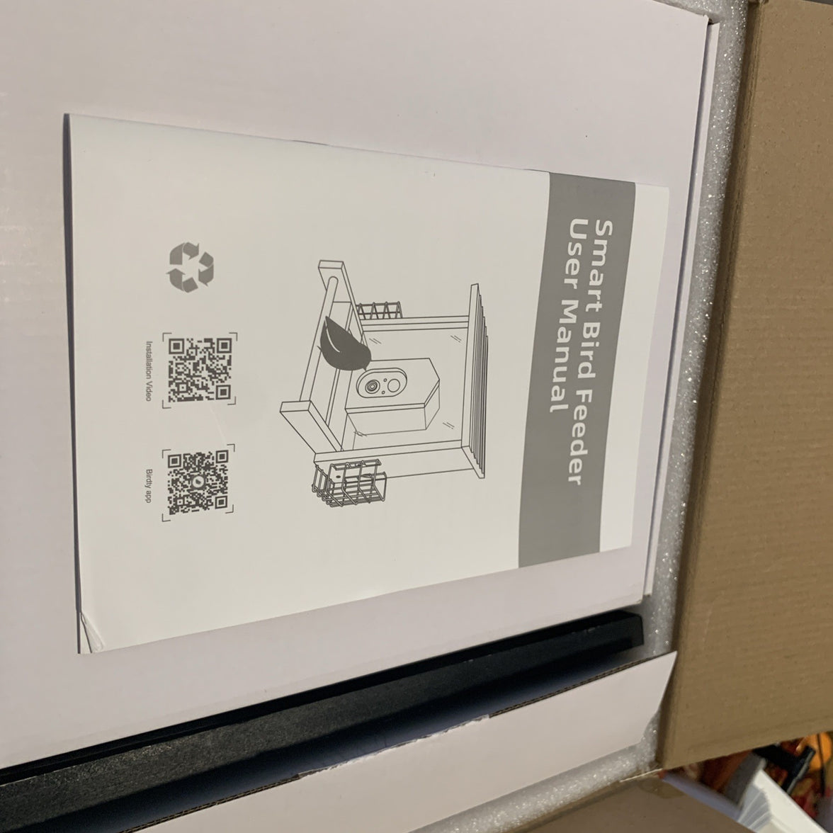 Solution4Patio Smart Bird Feeder AI Bird Identification. Ip65, Solar,  HD7