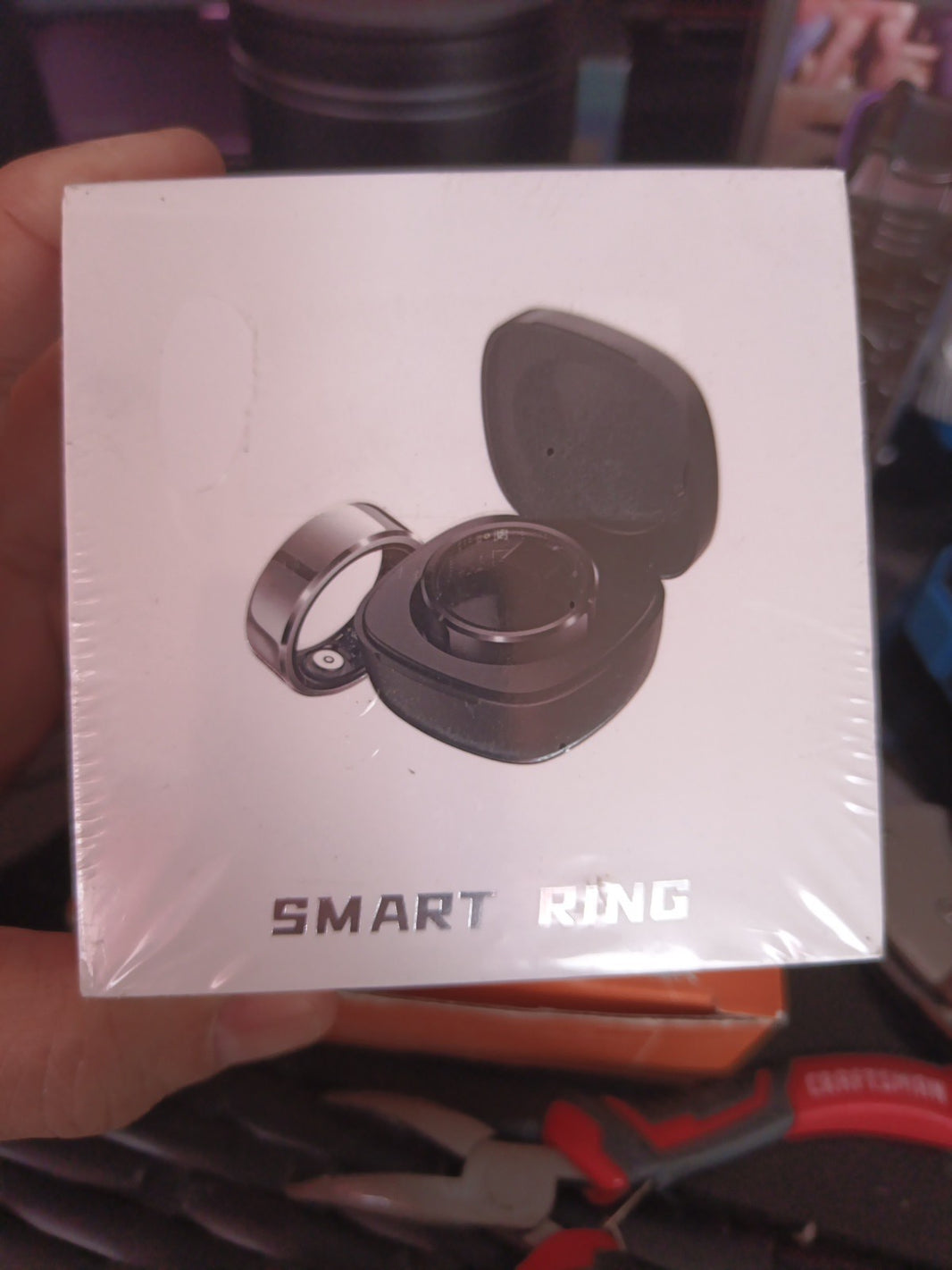 Smart Ring ECTRI Silver Ring NWT New In Box Charging Capsule & Cords Size 90