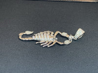 SCORPION CHARM | 3 CTW VVS D MOISSANITE Solid Sterling Silver 925. Weight .36 Oz12