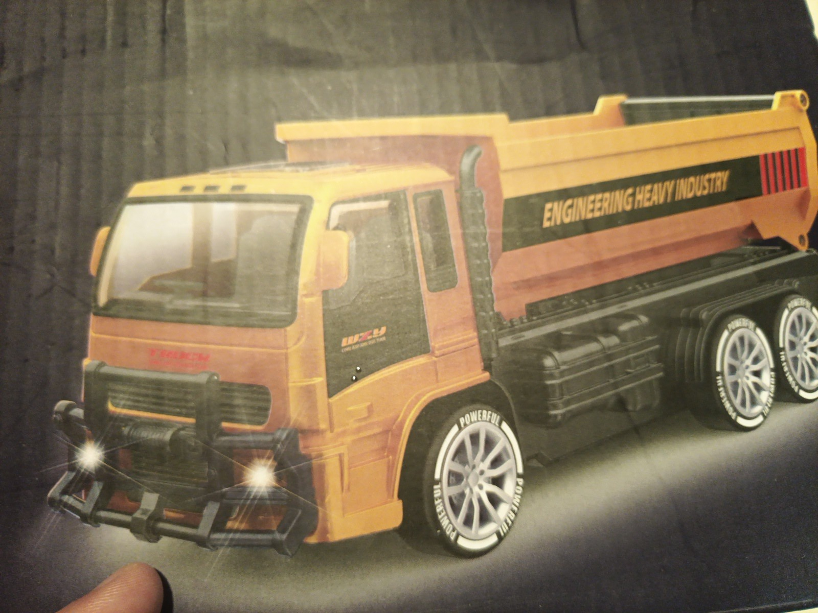 Dumpster Truck With Remote control Yellow And Black 7 Channel RC2