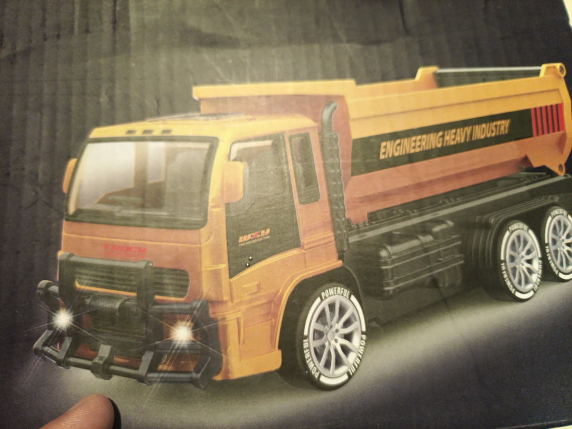 Dumpster Truck With Remote control Yellow And Black 7 Channel RC2