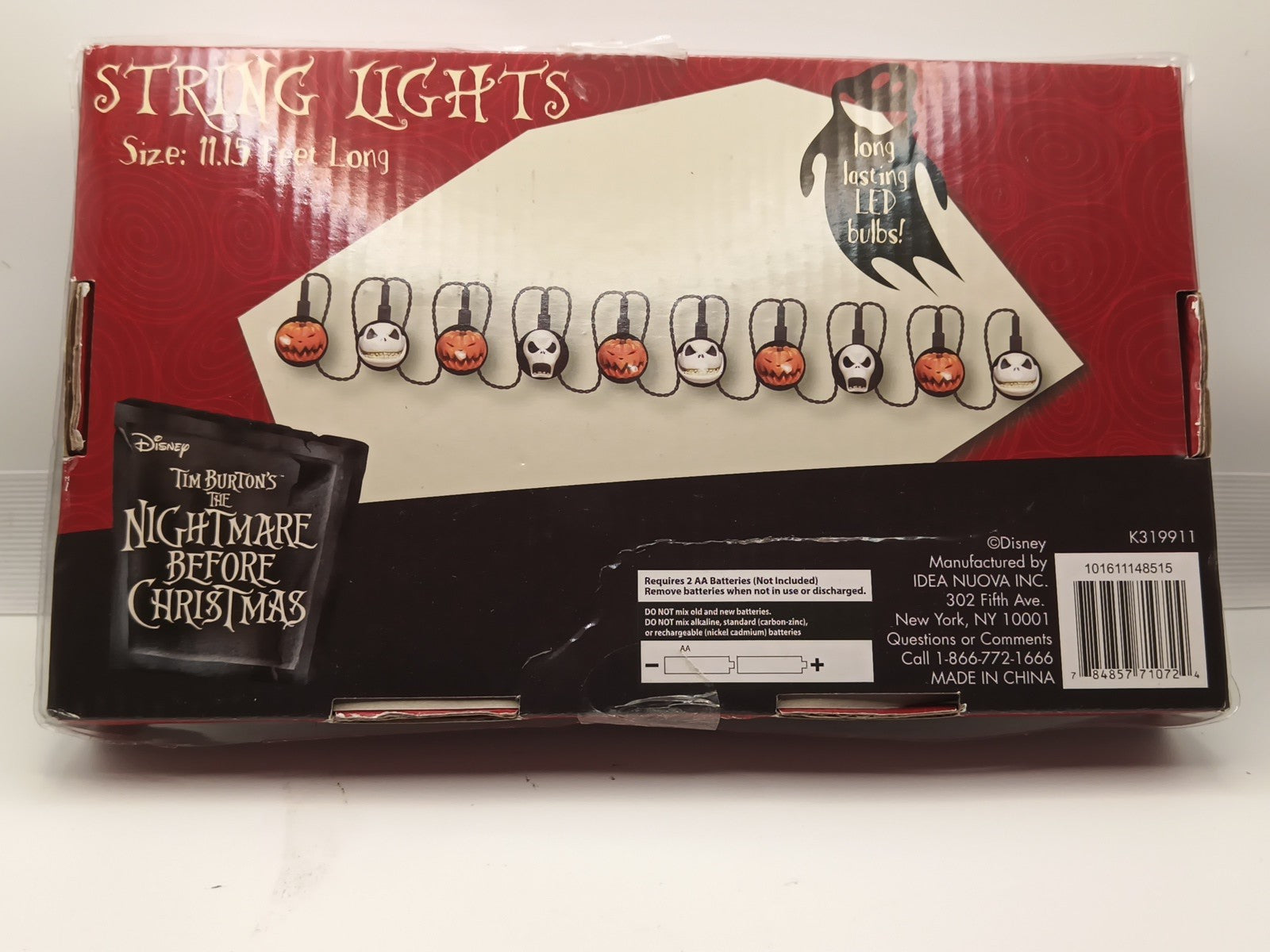 Disney Nightmare before Christmas Decorative Hanging String Lights, 10 Lights,117