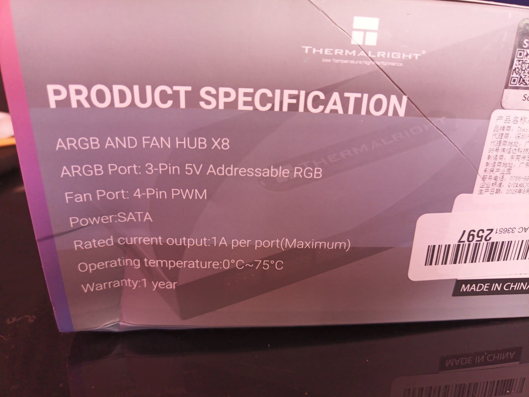 ARGB Fan HUB Controller Support 8 Groups of Fans, 8-Port 4 Pin PC Fan1