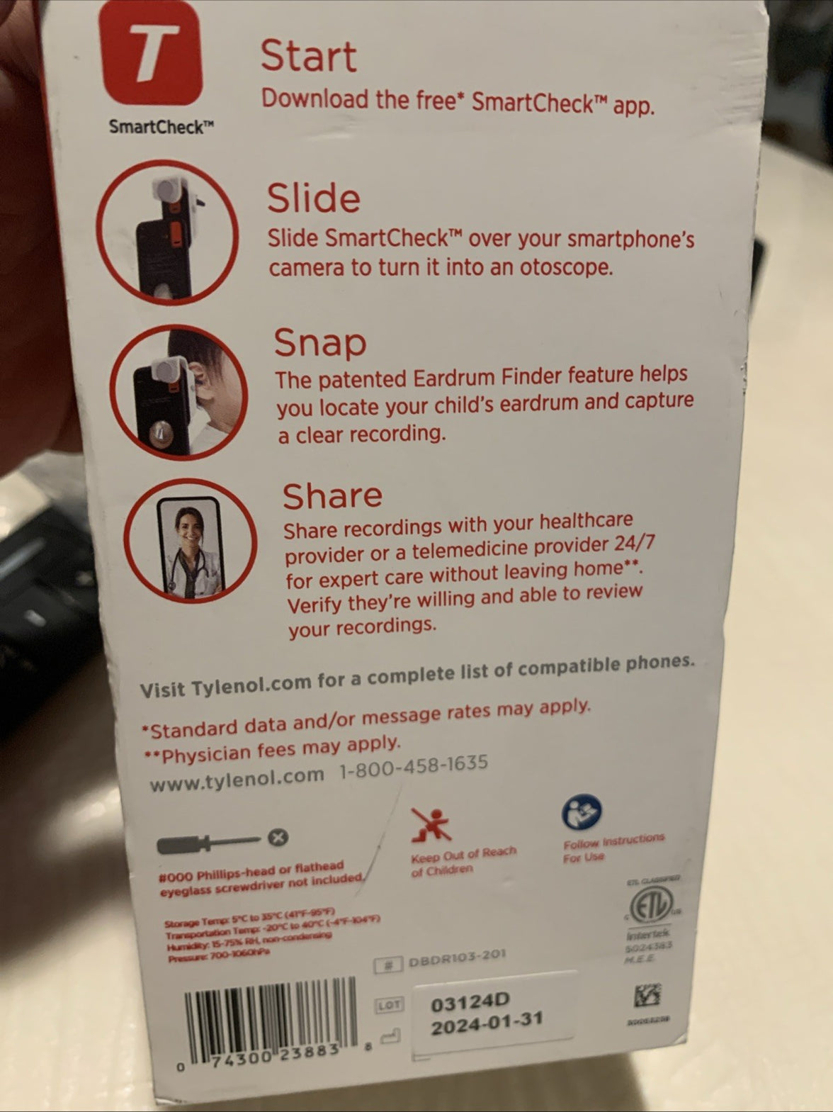 Tylenol SmartCheck Digital Ear Scope (B12)1