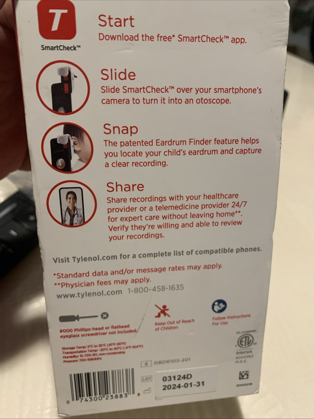 Tylenol SmartCheck Digital Ear Scope (B12)1